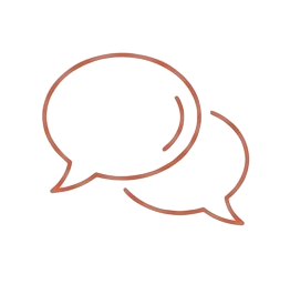 Icono bocadillos de diálogo para mentoría creativa